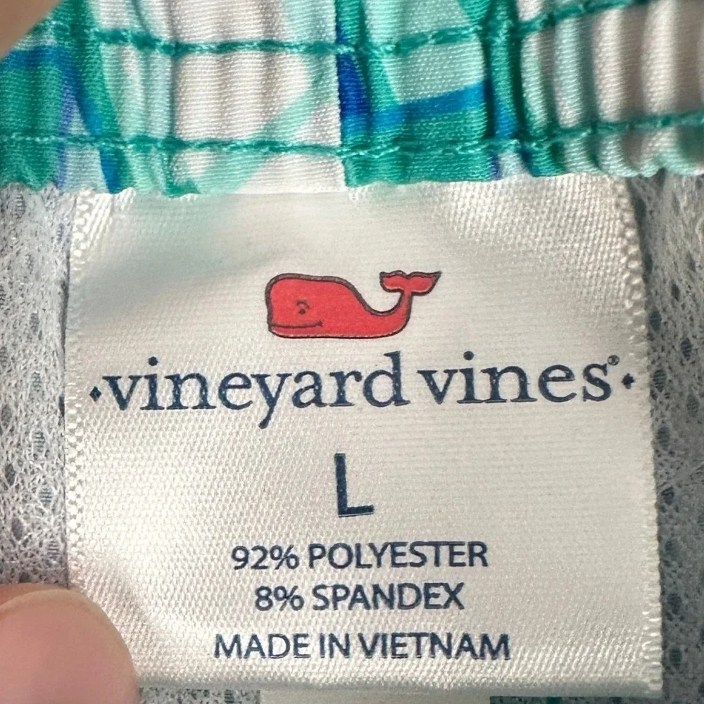 Vineyard Vines Board Shorts Mens Large Blue Mesh Lined Swim Trunks Drawstring